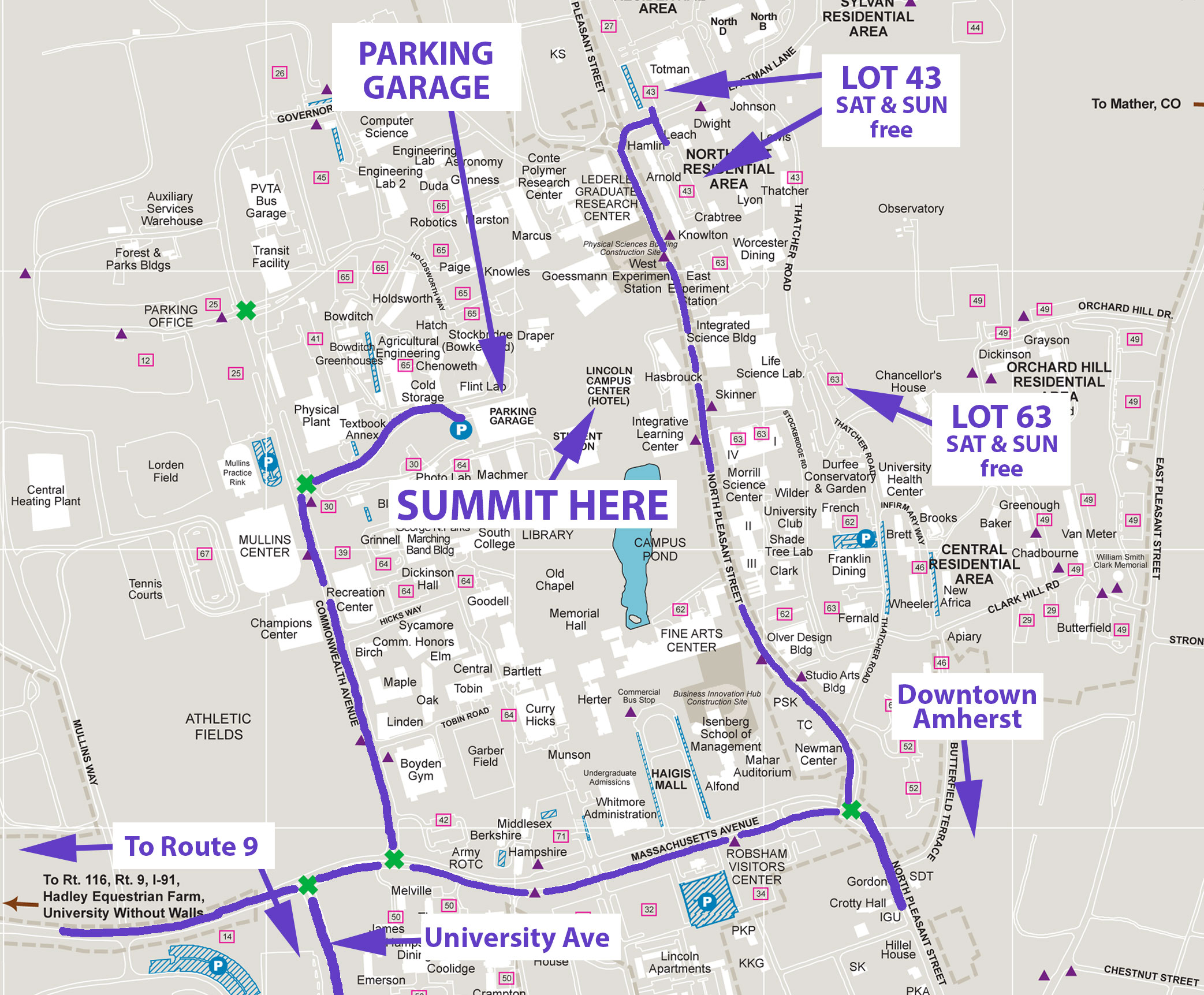 UMass campus map